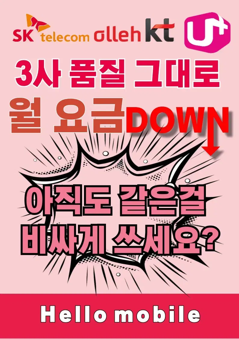 알뜰폰으로 월 통신비Down